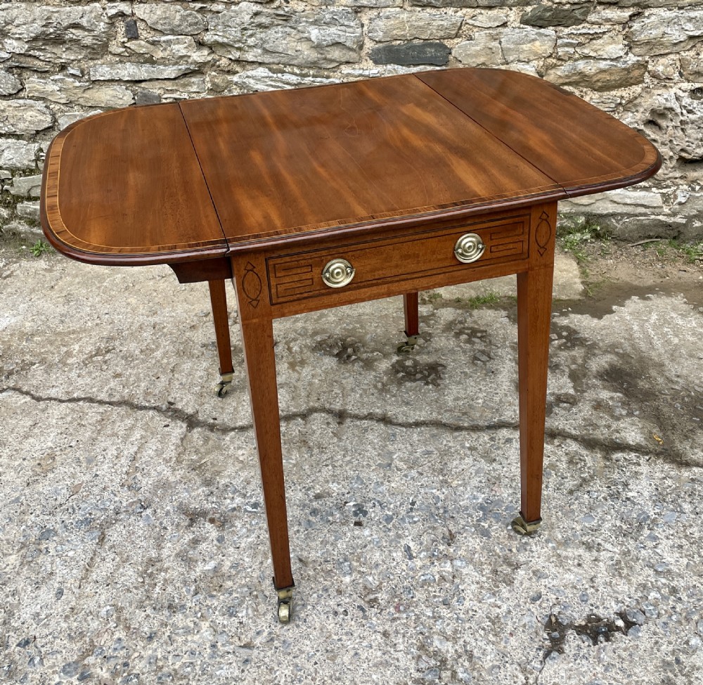 Regency Mahogany Inlaid Drop Flap Pembroke Table View XIII