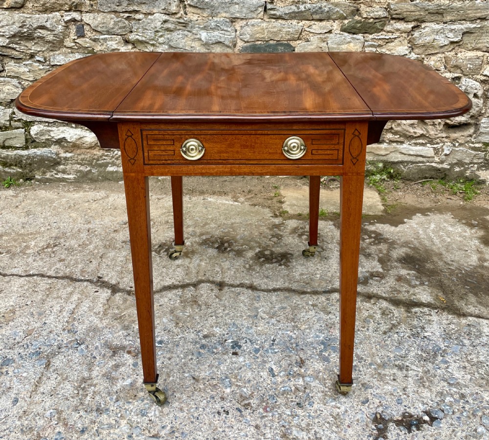 Regency Mahogany Inlaid Drop Flap Pembroke Table View XIV
