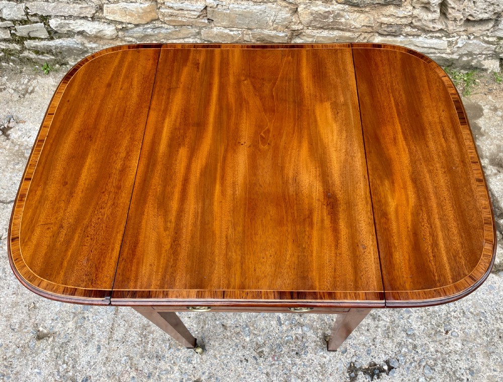 Regency Mahogany Inlaid Drop Flap Pembroke Table View XVI