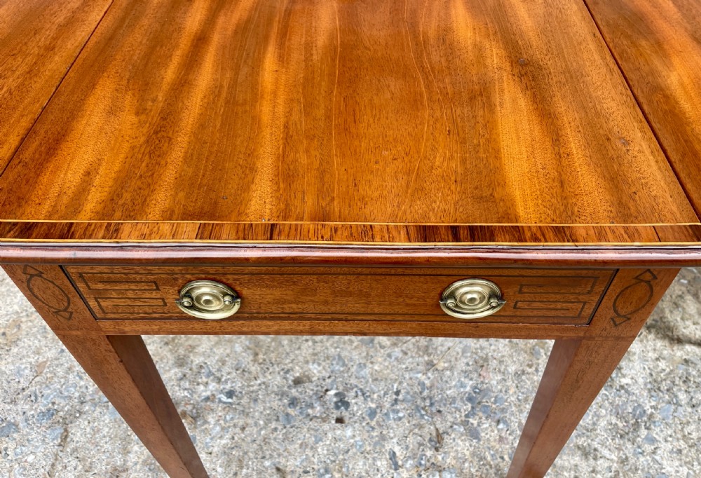 Regency Mahogany Inlaid Drop Flap Pembroke Table View XXI