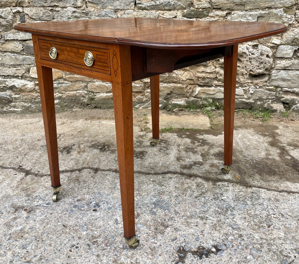 Regency Mahogany Inlaid Drop Flap Pembroke Table View XXII