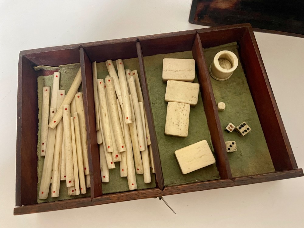 Antique Bone & Bamboo Mahjong Set View VII