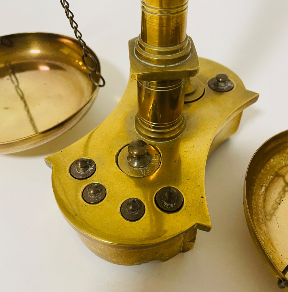 Antique Brass Balance Scales View II