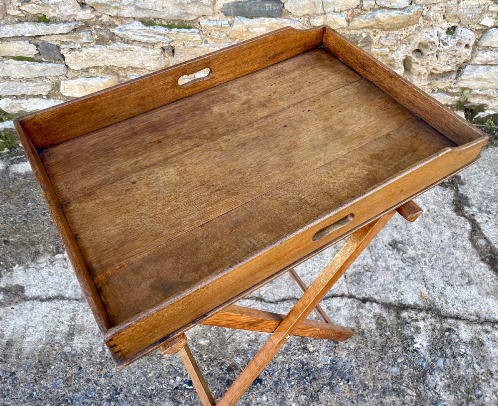Victorian Oak Butler’s Tray on Folding Stand
 View VI