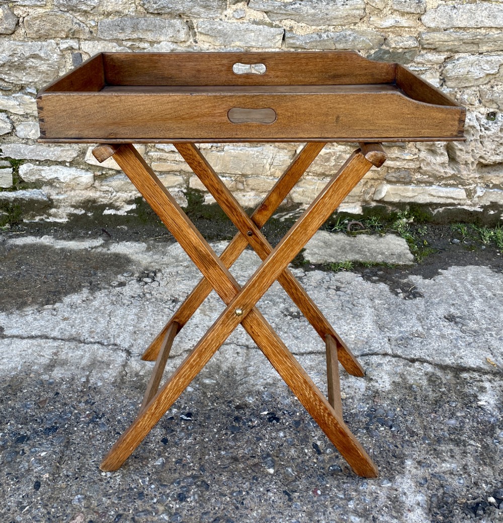Victorian Oak Butler’s Tray on Folding Stand
 View VII