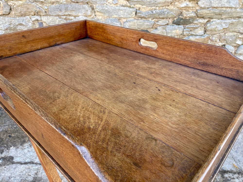 Victorian Oak Butler’s Tray on Folding Stand
 View XII