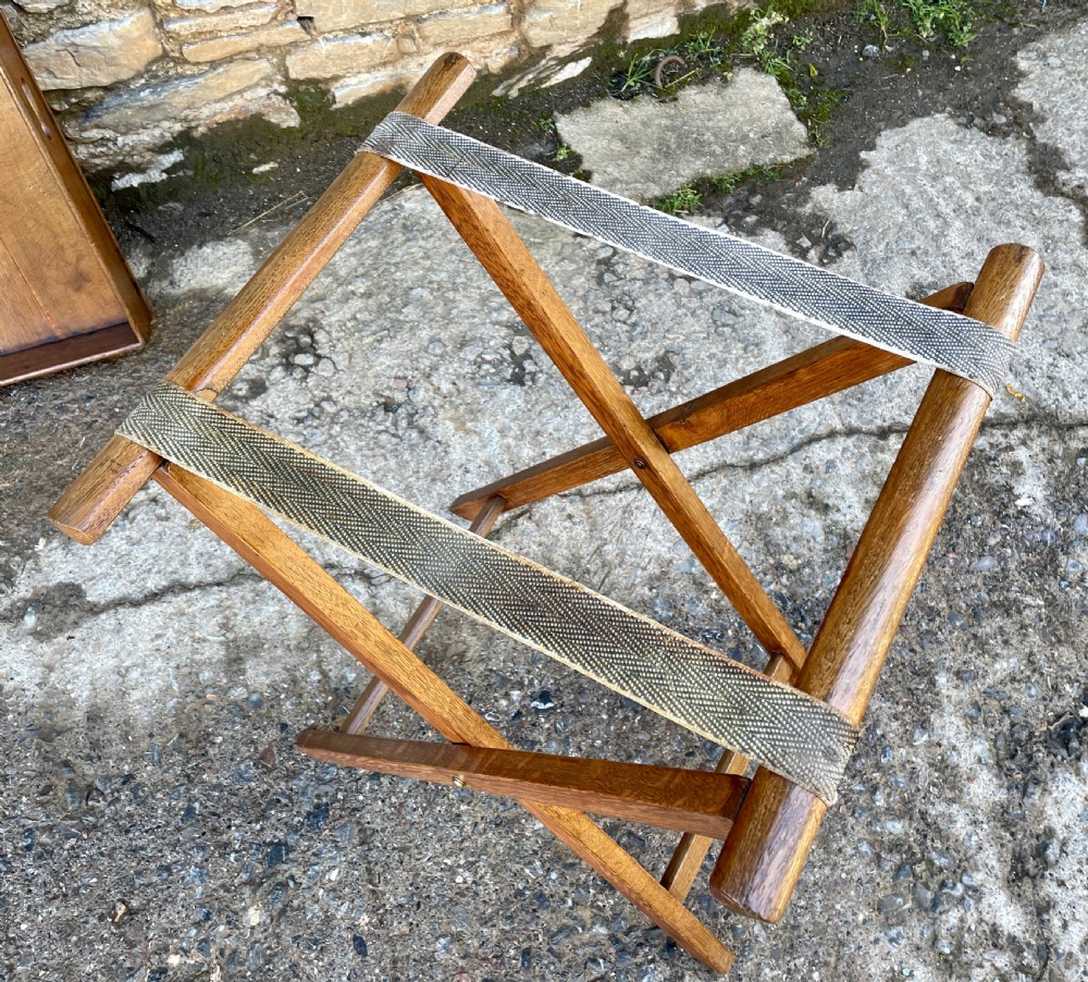Victorian Oak Butler’s Tray on Folding Stand
 View XIII