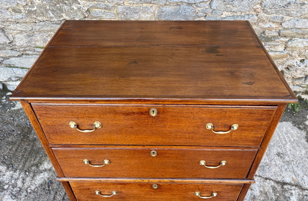 18th Century Two-Part Oak Chest of Drawers View IX