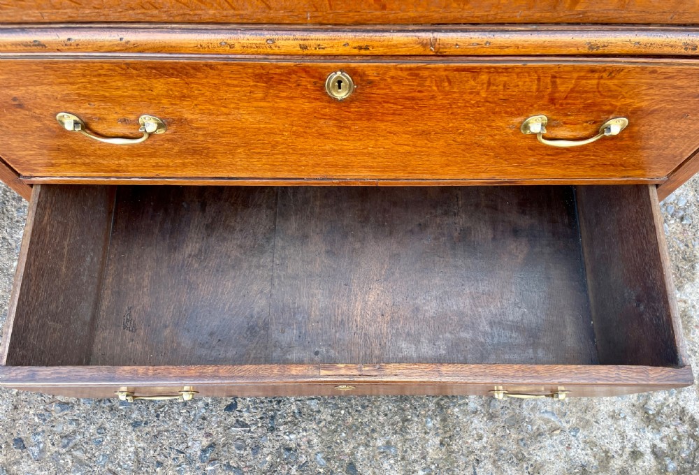 18th Century Two-Part Oak Chest of Drawers View XI