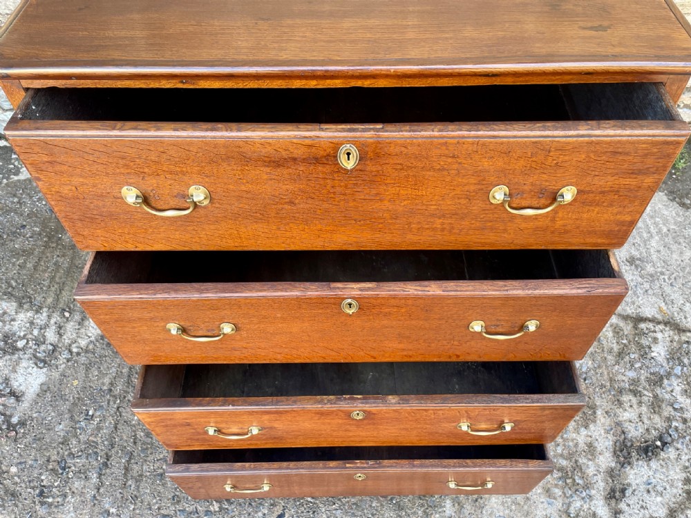 18th Century Two-Part Oak Chest of Drawers View XII