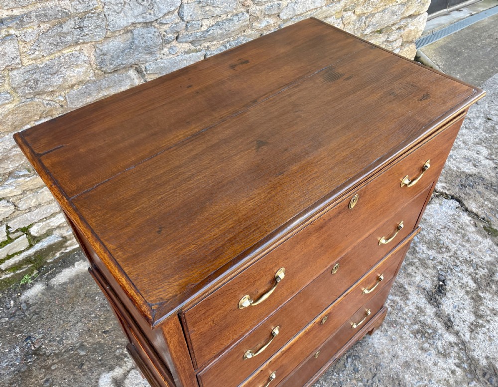 18th Century Two-Part Oak Chest of Drawers View XVI