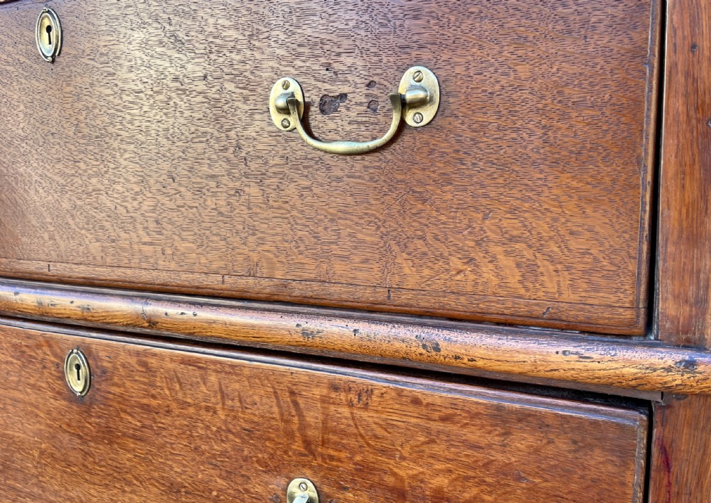 18th Century Two-Part Oak Chest of Drawers View XIX