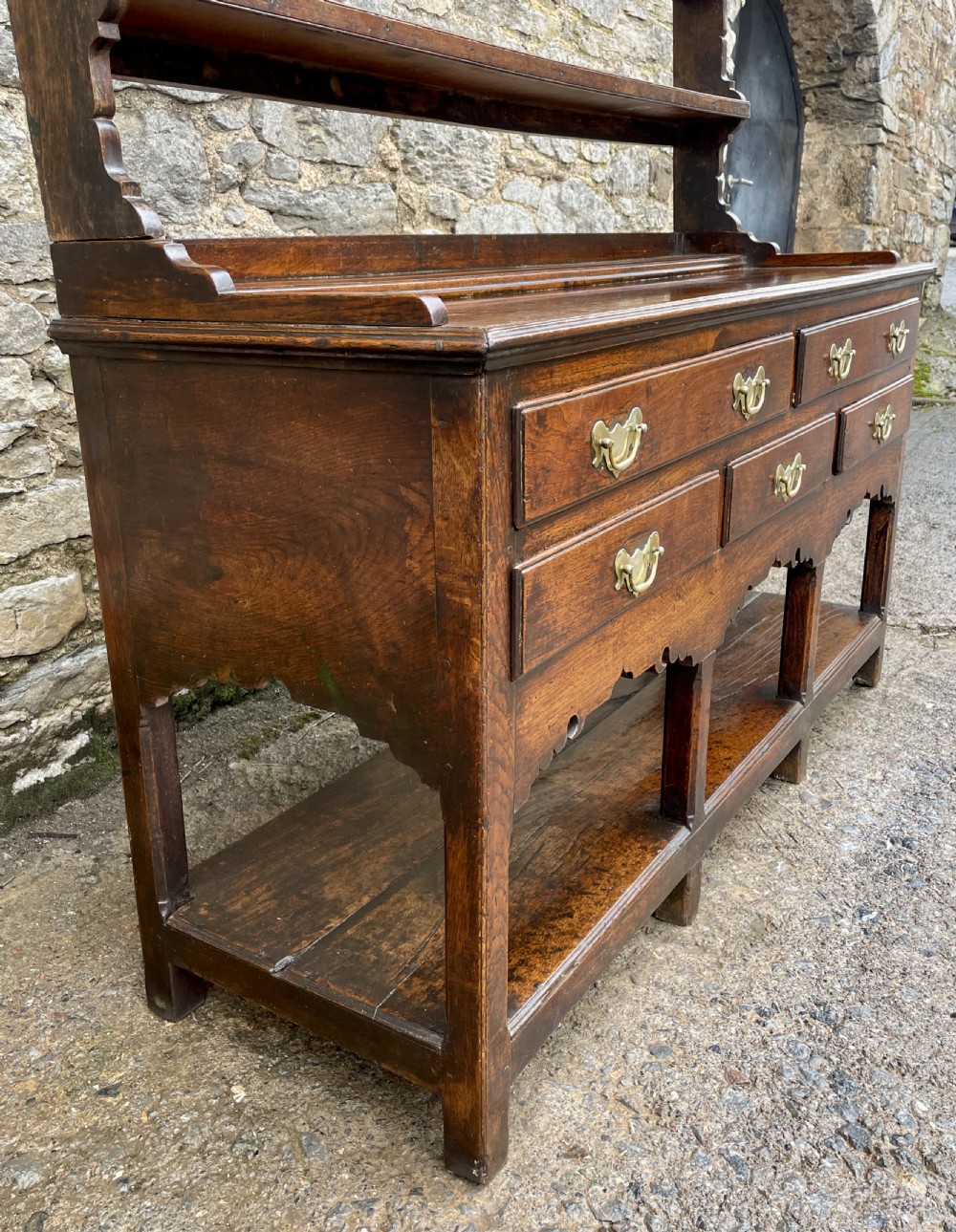 Georgian Oak Potboard Dresser View VII