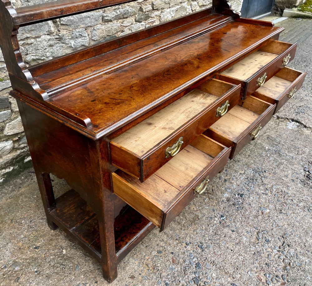 Georgian Oak Potboard Dresser View XVI