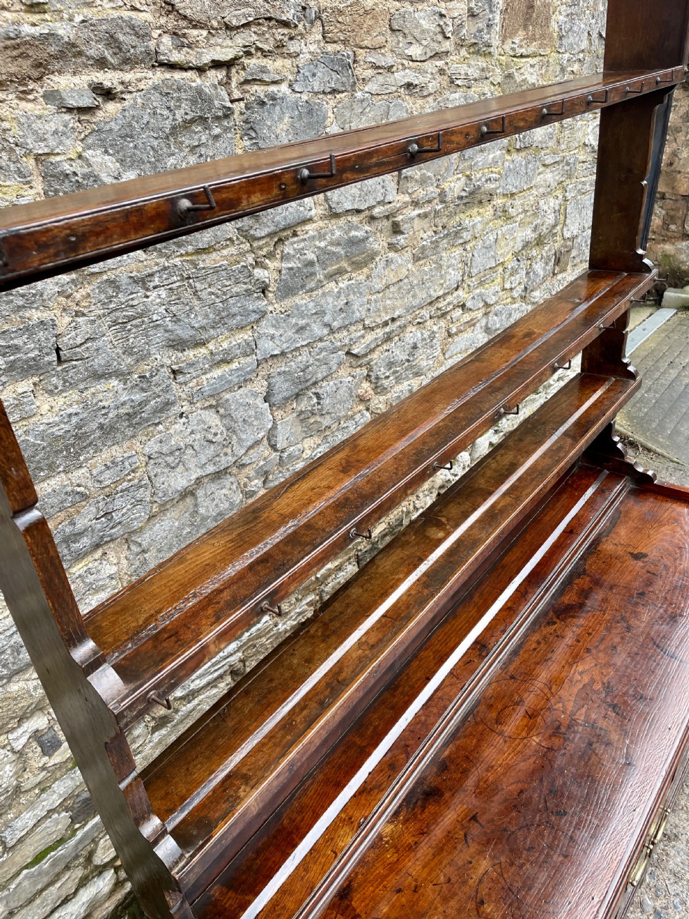 Georgian Oak Potboard Dresser View XIX