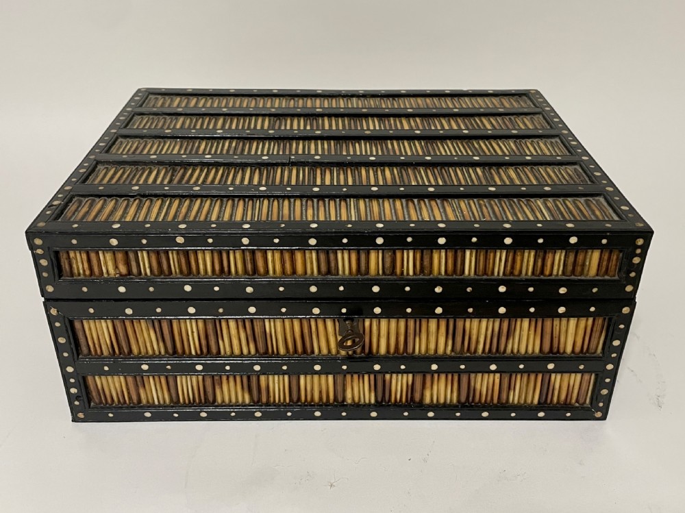 Antique Anglo-Indian Porcupine Quill Box