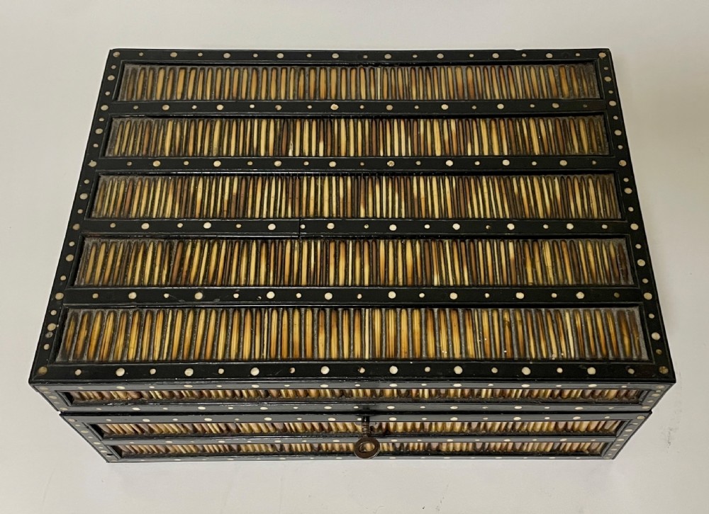 Antique Anglo-Indian Porcupine Quill Box View III
