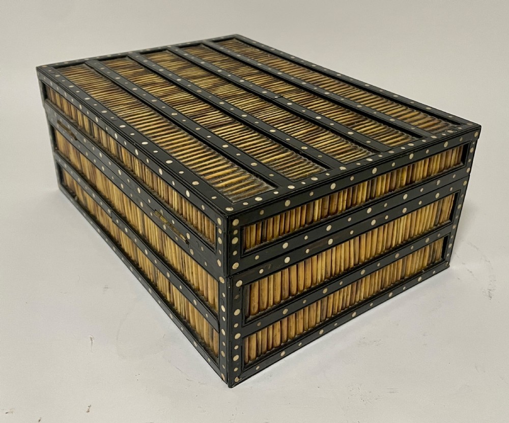 Antique Anglo-Indian Porcupine Quill Box View VIII