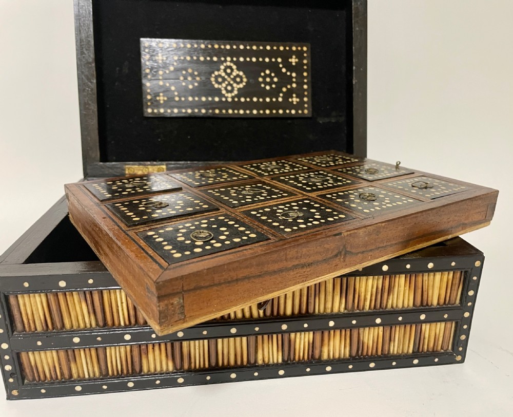 Antique Anglo-Indian Porcupine Quill Box View XX
