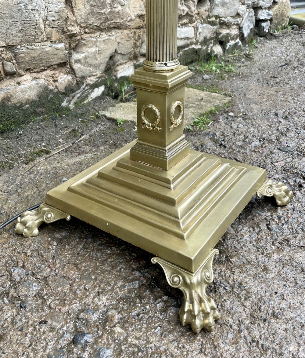 Antique Telescopic Corinthian Column Standard Lamp View IV