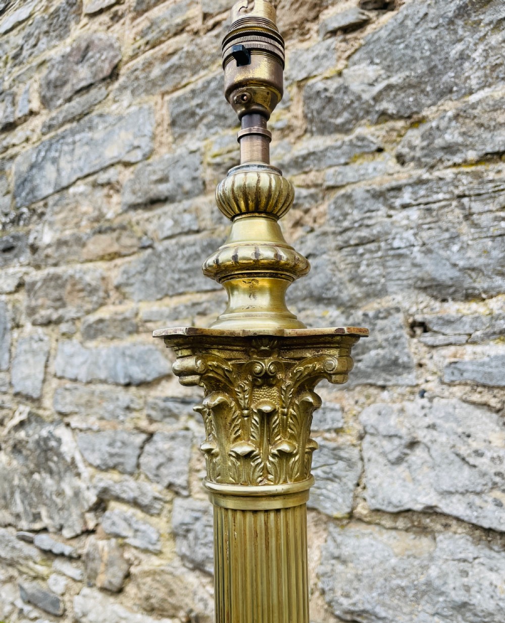 Antique Telescopic Corinthian Column Standard Lamp View VII