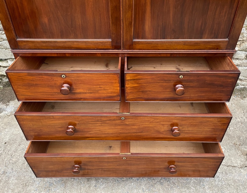 Victorian Mahogany Linen Press View XIV