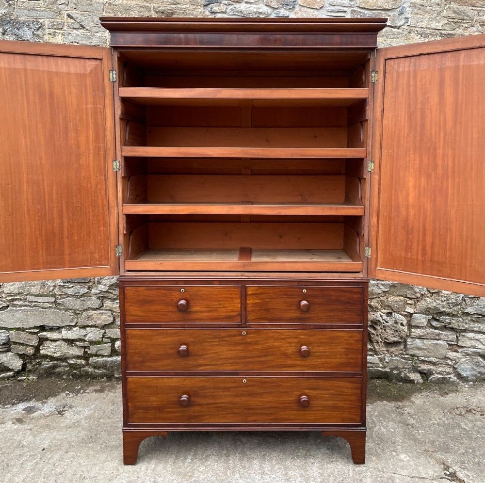 Victorian Mahogany Linen Press View XVII