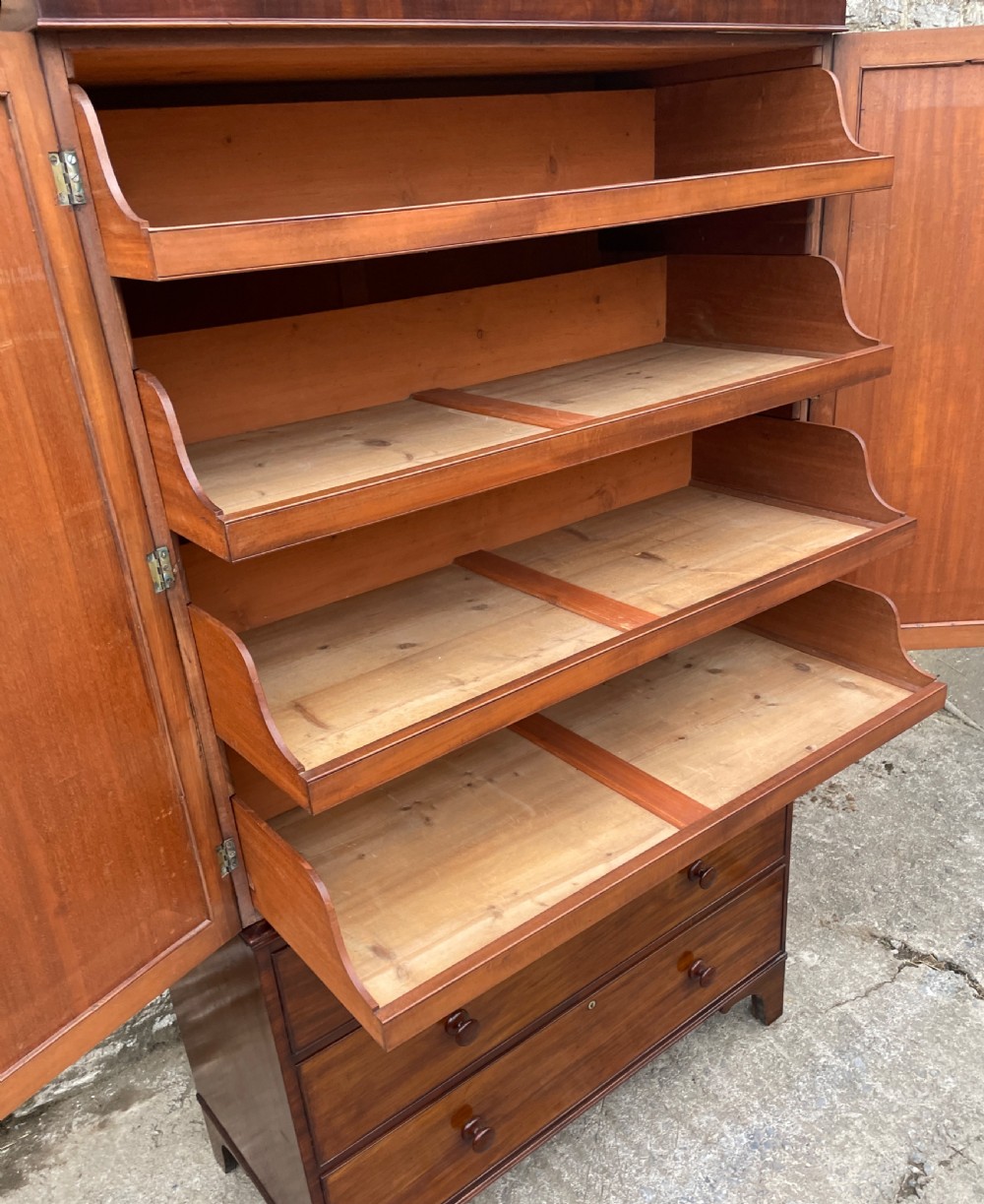 Victorian Mahogany Linen Press View XX