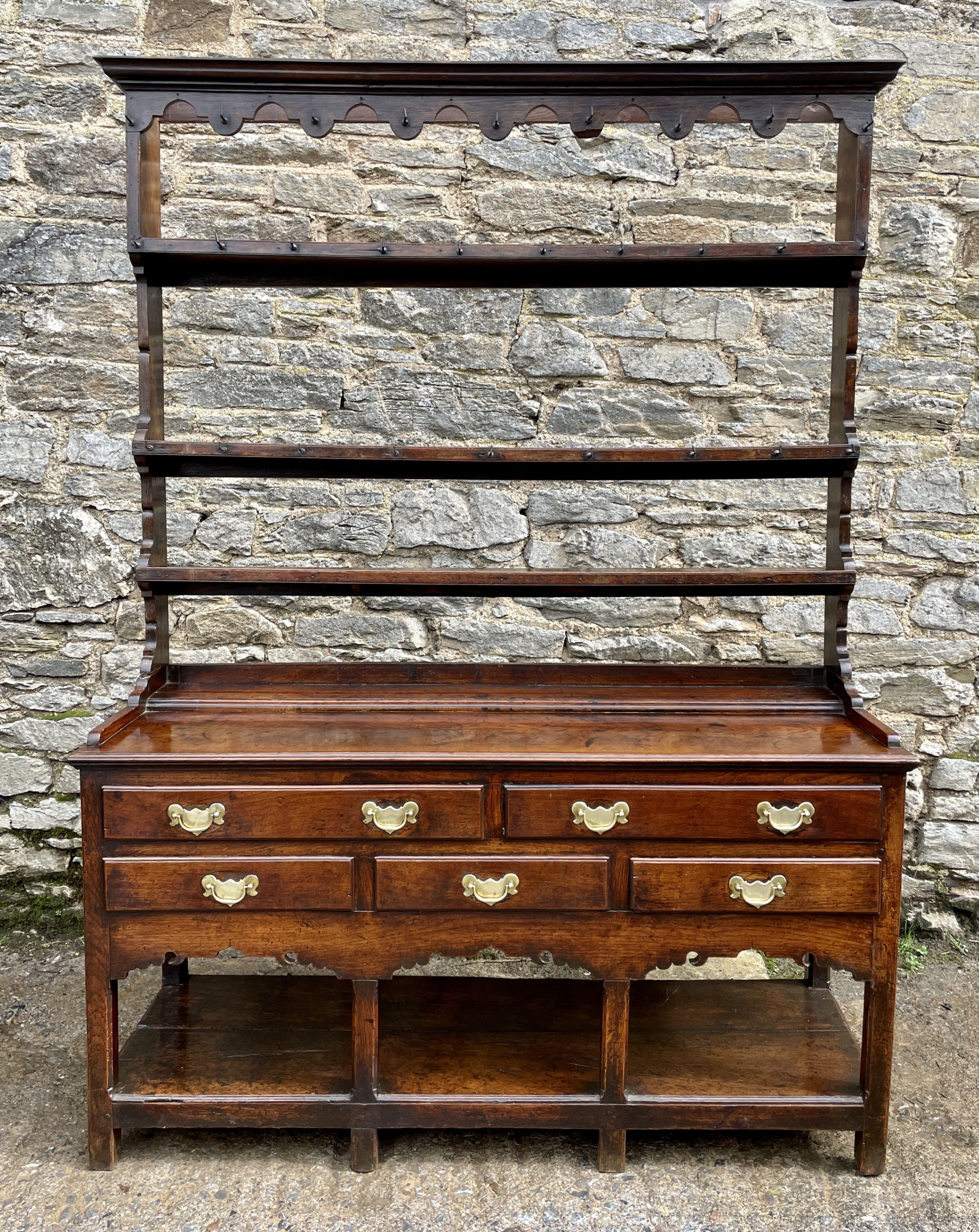 Georgian Oak Potboard Dresser