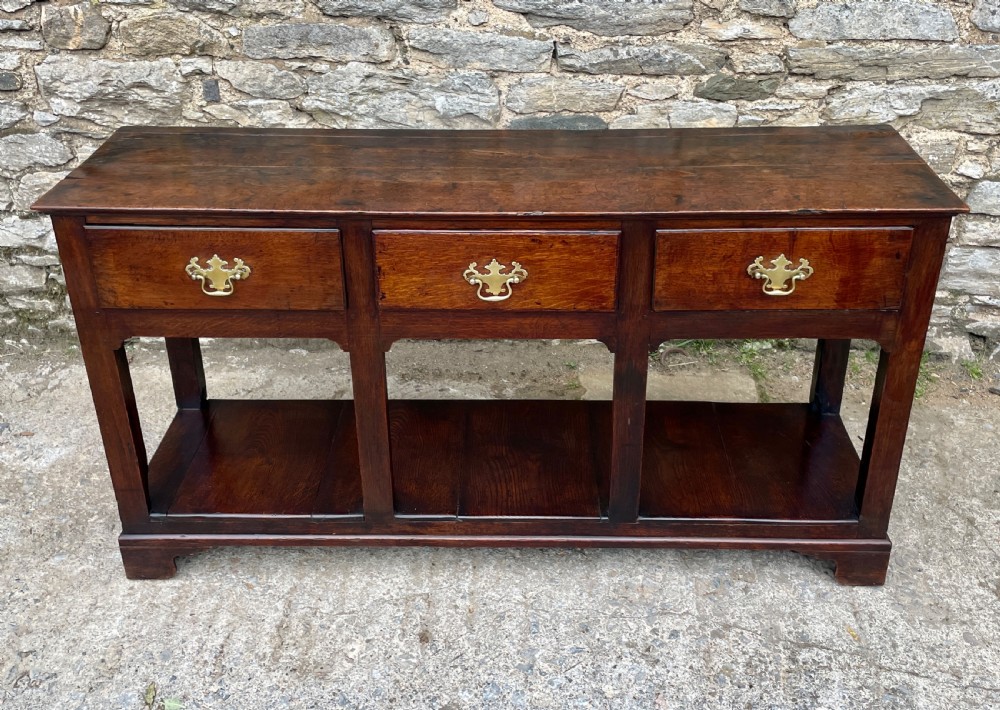 Georgian Oak Potboard Dresser Base View II
