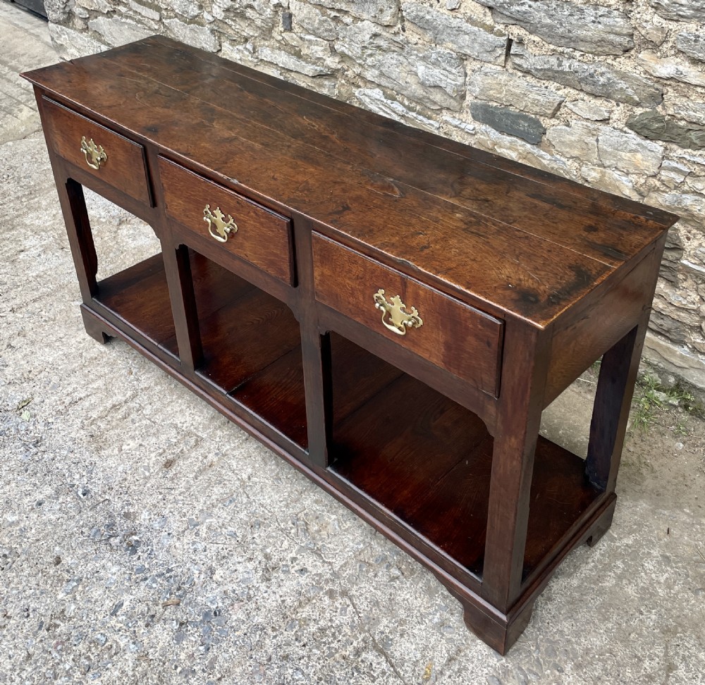 Georgian Oak Potboard Dresser Base View VII