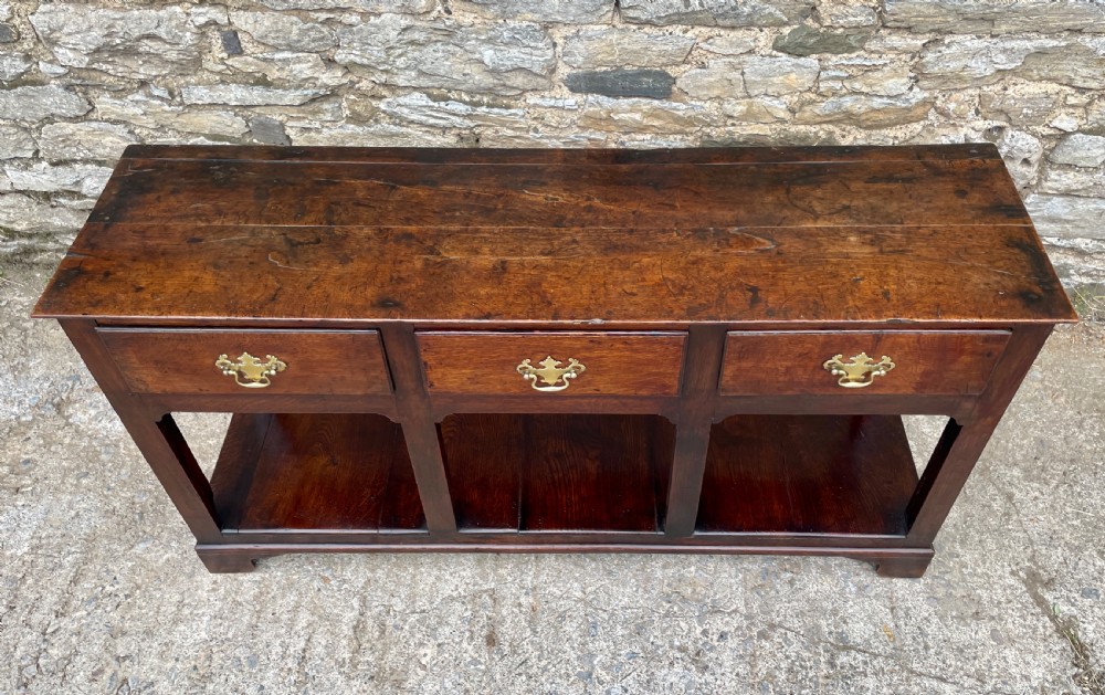 Georgian Oak Potboard Dresser Base View XI