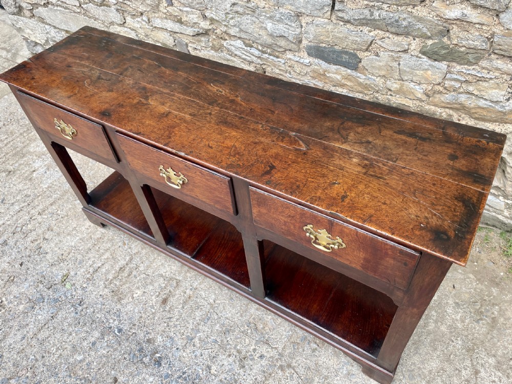 Georgian Oak Potboard Dresser Base View XII