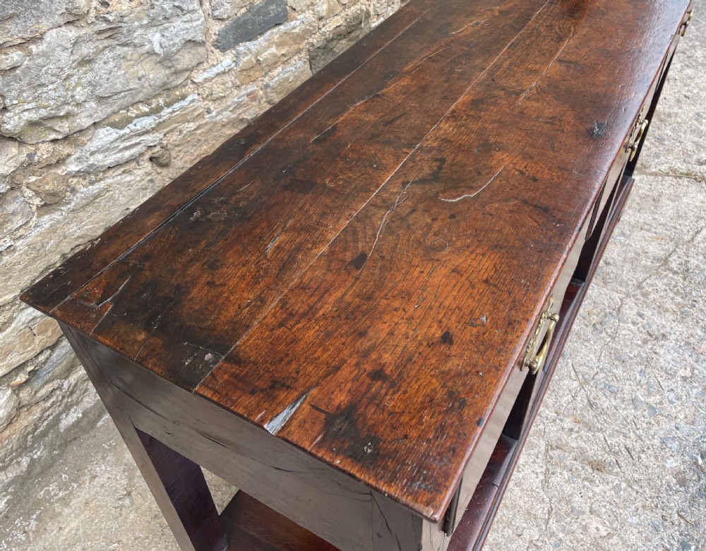 Georgian Oak Potboard Dresser Base View XIII