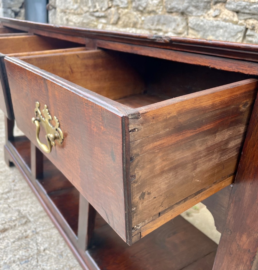 Georgian Oak Potboard Dresser Base View XVII