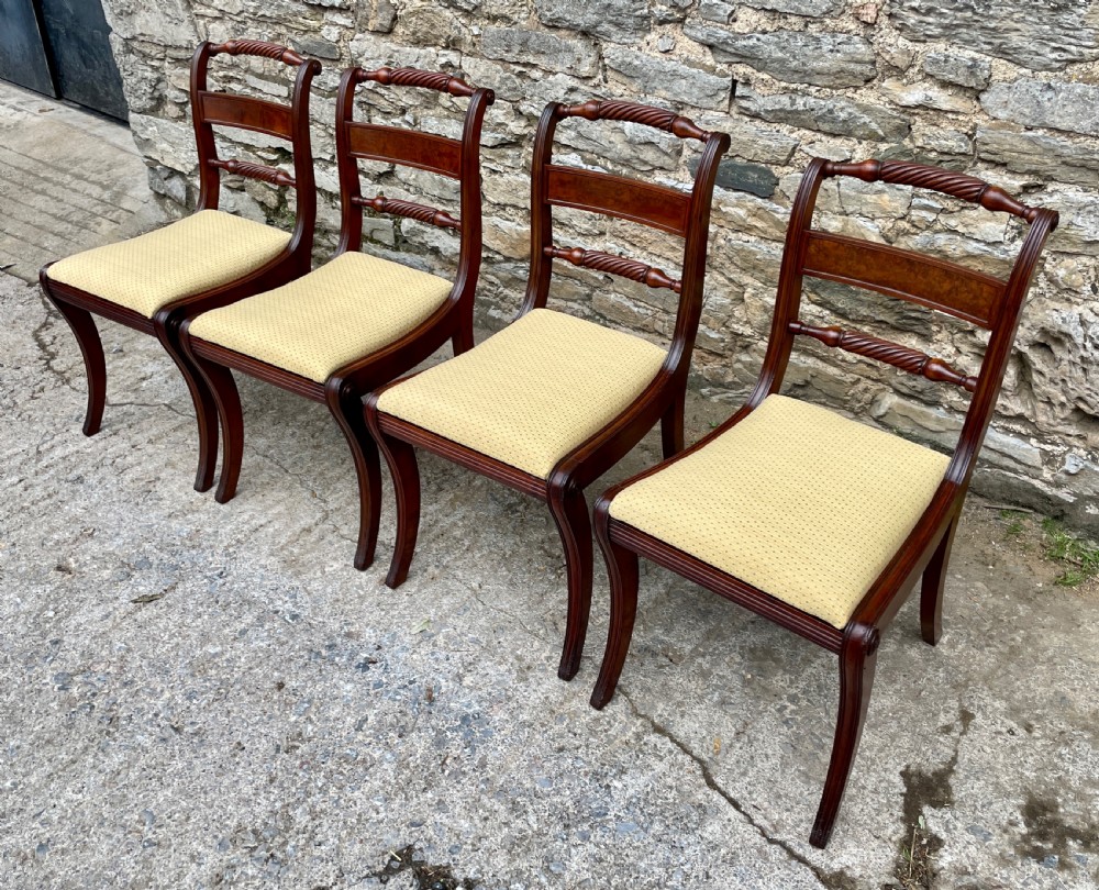 Set of 4 Regency Mahogany Dining Chairs View II