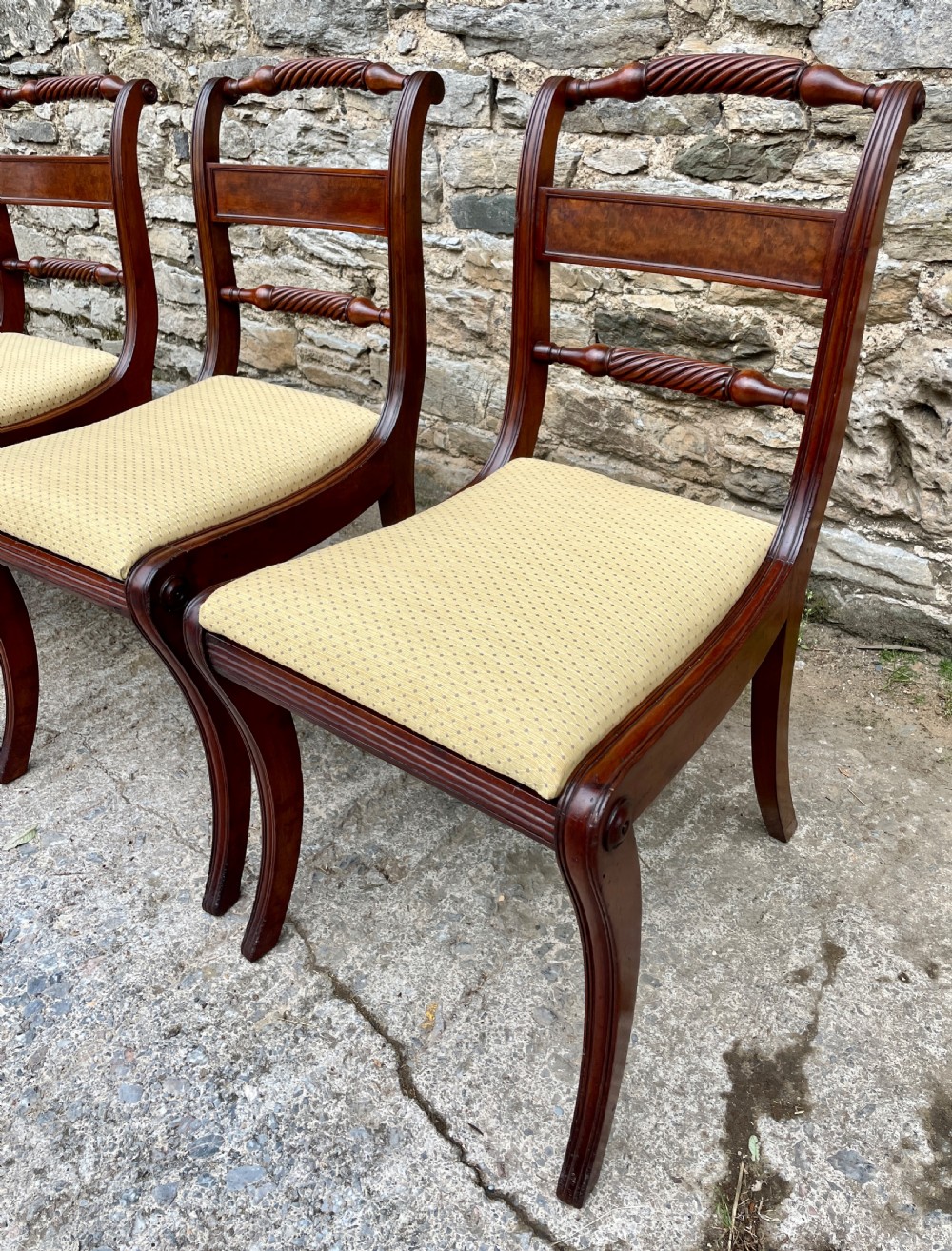 Set of 4 Regency Mahogany Dining Chairs View IV