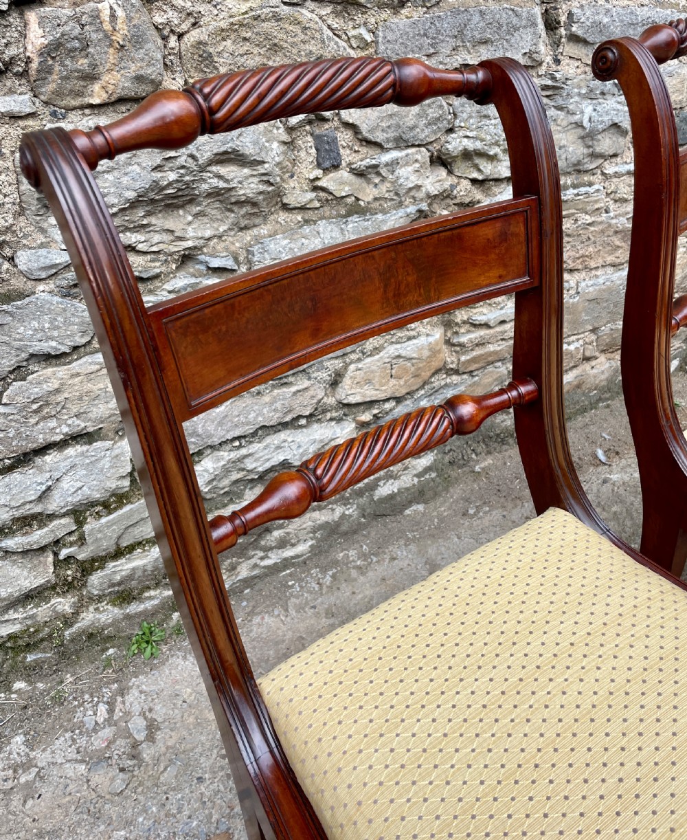 Set of 4 Regency Mahogany Dining Chairs View VIII