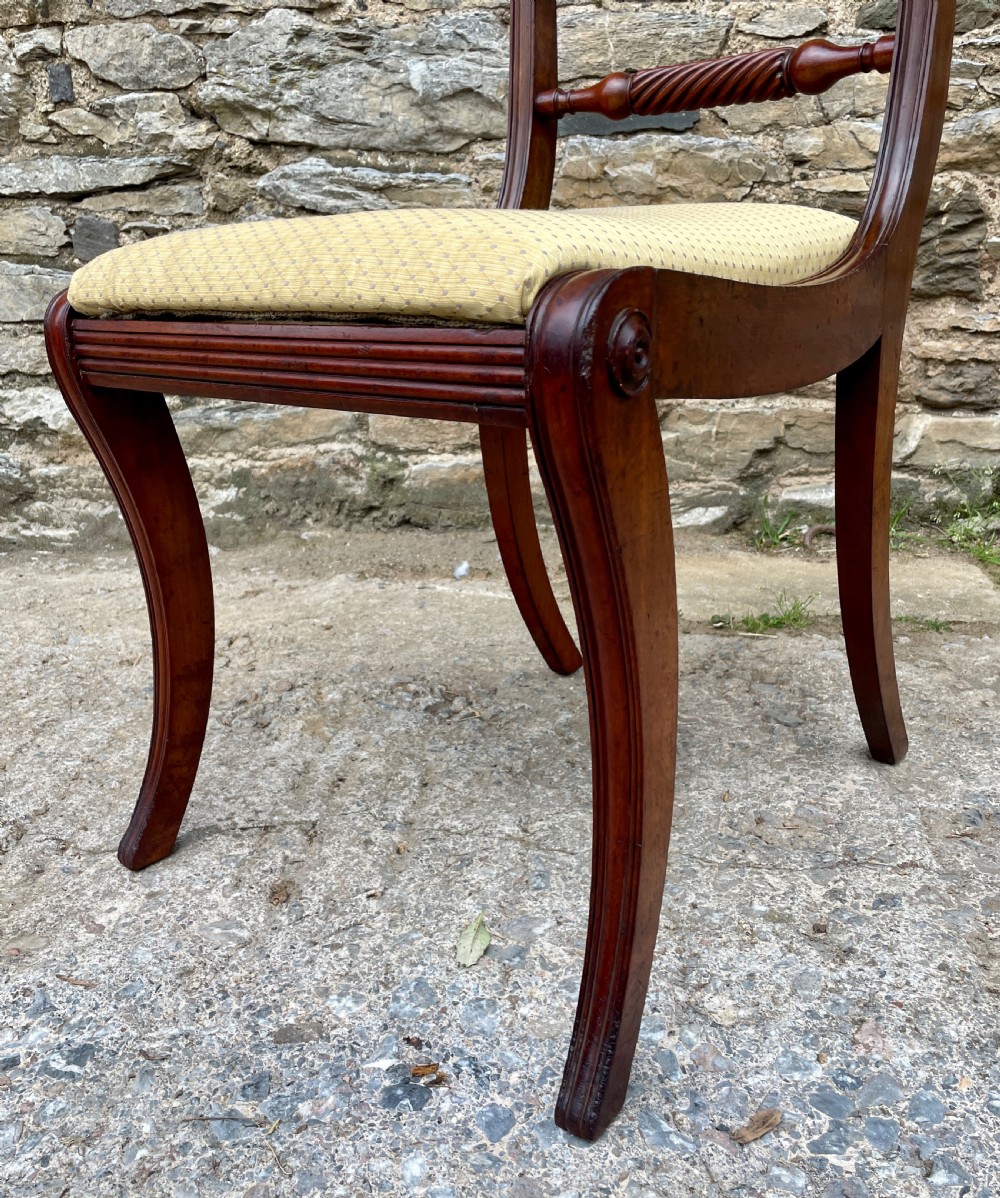 Set of 4 Regency Mahogany Dining Chairs View X