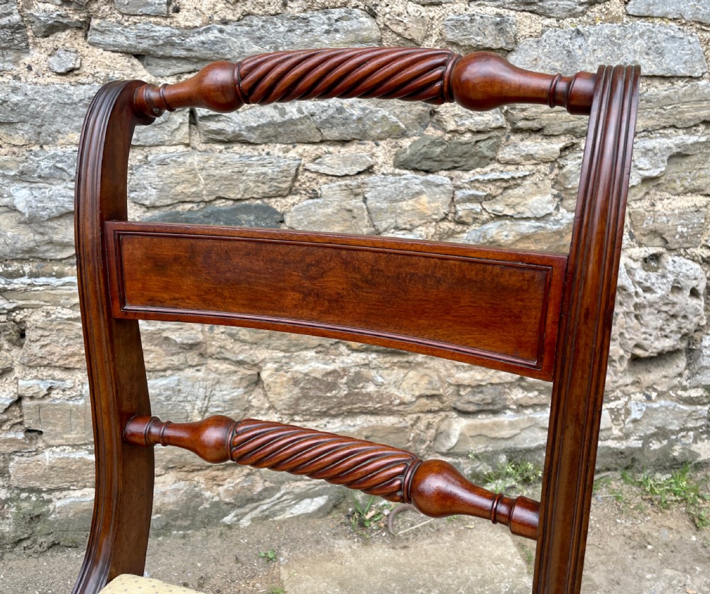 Set of 4 Regency Mahogany Dining Chairs View XI