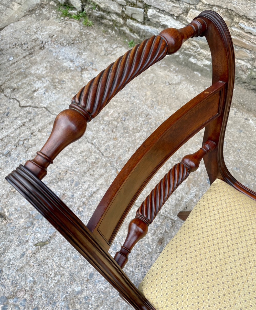Set of 4 Regency Mahogany Dining Chairs View XVII