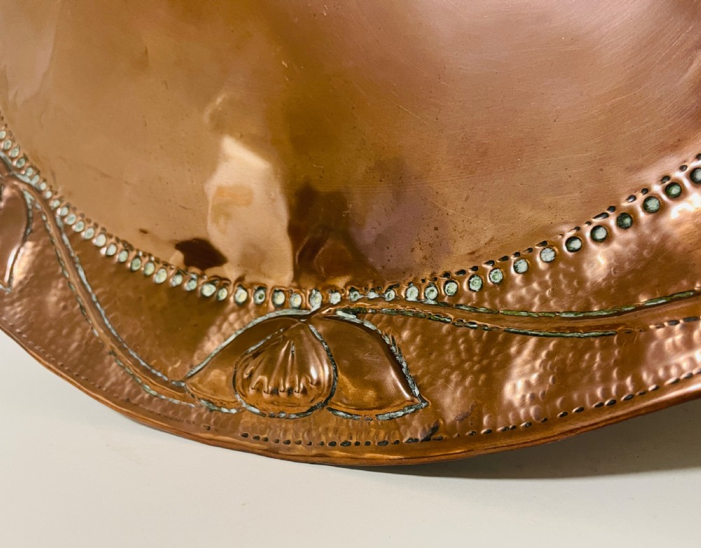 Arts and Crafts Copper Charger John Pearson View V