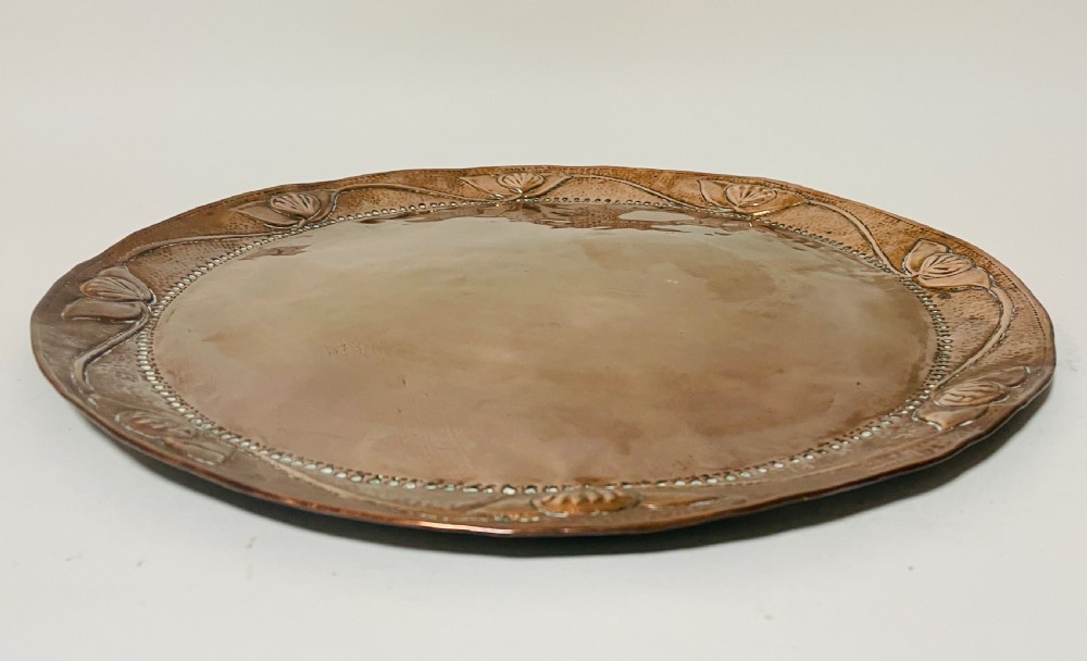 Arts and Crafts Copper Charger John Pearson View VII