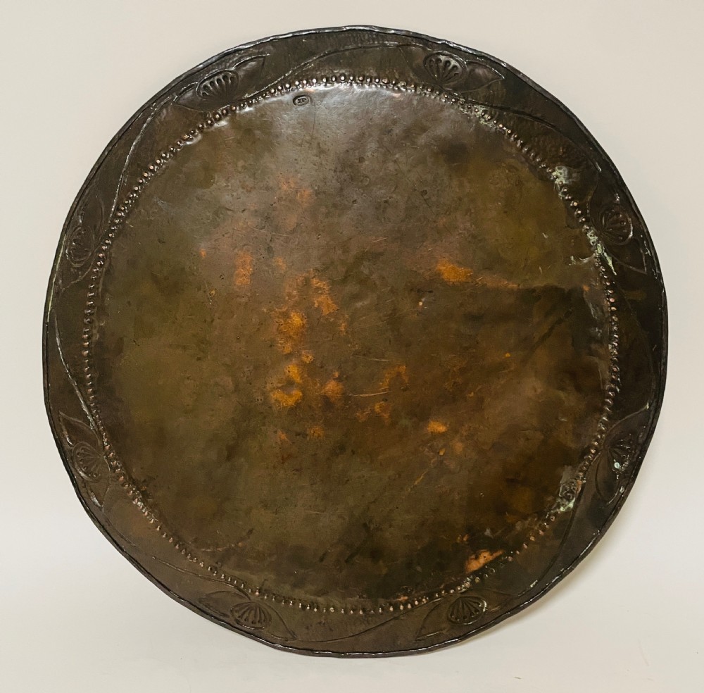 Arts and Crafts Copper Charger John Pearson View IX
