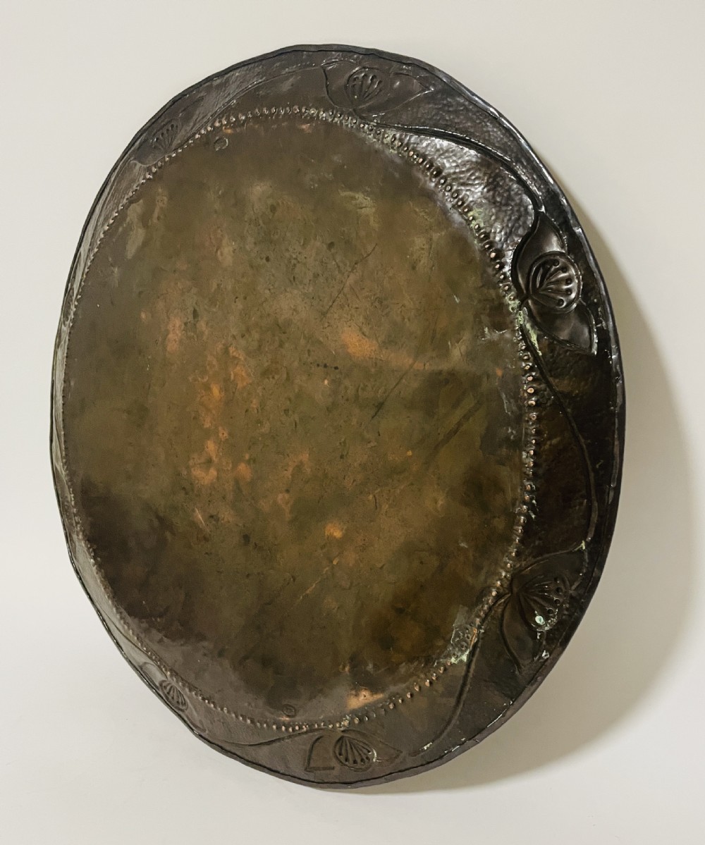 Arts and Crafts Copper Charger John Pearson View XIII