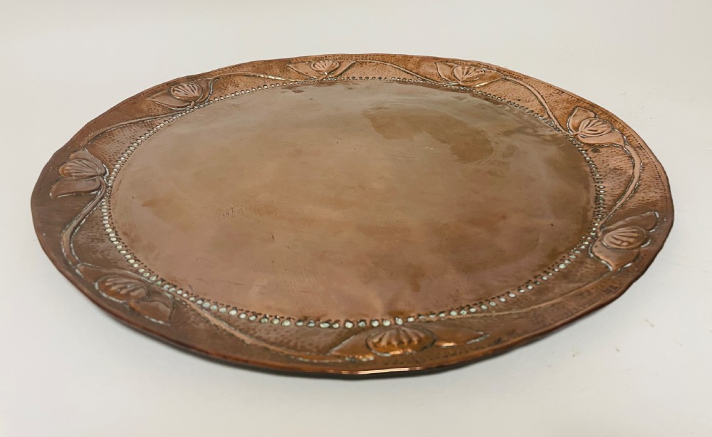 Arts and Crafts Copper Charger John Pearson View XV