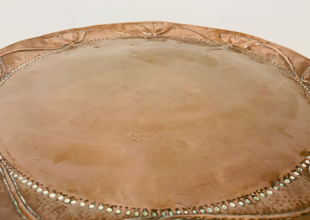 Arts and Crafts Copper Charger John Pearson View XVII