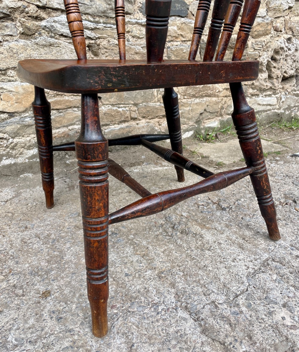 Victorian Elm Smokers Bow Armchair by Glenister High Wycombe View VII