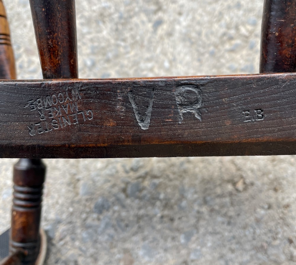 Victorian Elm Smokers Bow Armchair by Glenister High Wycombe View XVIII