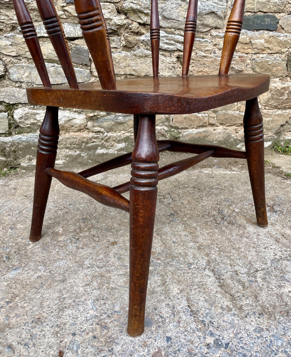 Antique Elm Seated Smoker’s Bow Armchair View XII